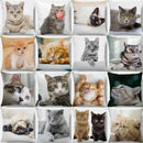 Bubble black cats white square cushion cover living room pillow case