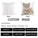 Bubble black cats white square cushion cover living room pillow case
