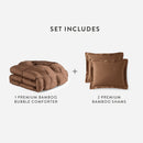 Premium Bamboo Viscose Bubble Comforter Bundle