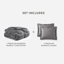 Premium Bamboo Viscose Bubble Comforter Bundle