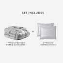 Premium Bamboo Viscose Bubble Comforter Bundle