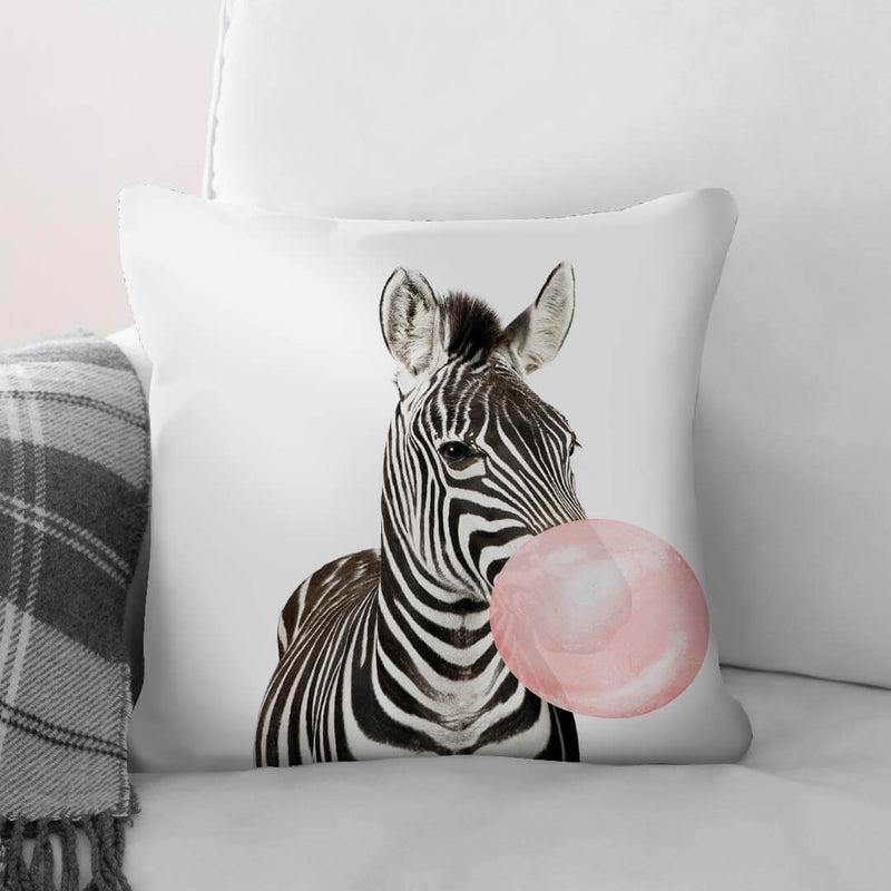 Bubble Gum Zoo Zebra Cushion