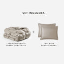 Premium Bamboo Viscose Bubble Comforter Bundle