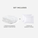 Premium Bamboo Viscose Bubble Comforter Bundle