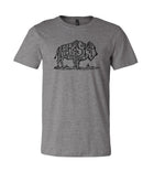 Nebraska Buffalo T-Shirt | Grey | Unisex | Multiple Sizes | Sayler Screenprinting