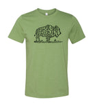 Nebraska Buffalo Shirt | Green | Unisex | Multiple Sizes | Sayler Screenprinting