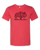 Nebraska Buffalo Shirt | Red | Unisex | Multiple Sizes | Sayler Screenprinting