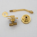 Built-in Solid Brass Shower, Unlacquered Brass Swiveling Showerhead, Rainfall Shower