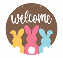Unfinished Wood Welcome Bunnies Door Sign Kit | Wood Craft Cutouts | 1/4" Thick |