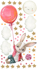 Hot Air Balloons and Planes Set - Fabric Nursery Wall Art Decals