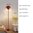 Burgundy bud floor lamp flower shade bedroom light