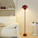 Burgundy bud floor lamp flower shade bedroom light