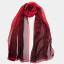 Sophia - Silk Scarf Shawl - Burgundy/Red