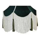 Burgundy wine red velvet scalloped lampshade with tassels living room