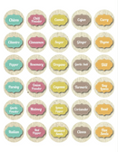 Burlap Frame Spice Labels