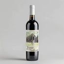 Burlap Lace Wedding Wine Label