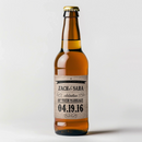 Burlap Wedding Beer Label