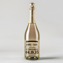Burlap Wedding Champagne Label