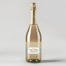 Burlap Wedding Frame Champagne Label