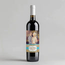 Burlap Wedding Frame Picture Wine Label