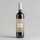 Burlap Wedding Frame Wine Label