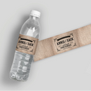 Burlap Wedding Water Bottle Labels