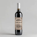 Burlap Wedding Wine Label