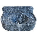 Bursa Gray Marble Wall-Mount Bathroom Sink with 6" Backsplash (W)16" (L)27" (H)6" front view