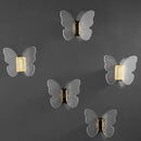 Butterfly acrylic towel hook gold bathroom wall mount holder