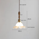 Butterfly ceramic led pendant lamp bedroom white fluted light