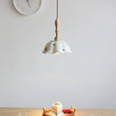 Butterfly ceramic led pendant lamp bedroom white fluted light