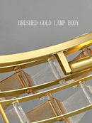 Butterfly glass chandelier gold rectangular light for dining room