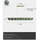 Butterfly glass chandelier gold rectangular light for dining room