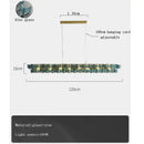 Butterfly glass chandelier gold rectangular light for dining room