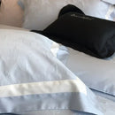 Butterfly jacquard bedding set – light blue & white bedroom duvet cover
