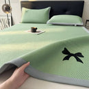 DecorBites™ Butterfly Knot Jacquard Ice Bean Cool Mat 2Pcs Set - Soft, Breathable Summer Cushion