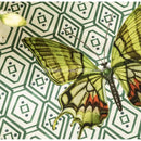 Butterfly print throw pillow green & off-white living room decor