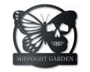 Custom Metal Butterfly Skull Wall Art | Indoor Outdoor | Up to 46" | Over 20 Color Options
