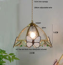 Butterfly tiffany glass pendant light dining room blue & green shade
