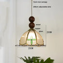 Butterfly tiffany glass pendant light dining room blue & green shade