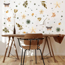 Boho Foliage & Butterfly wall decals - Fabric Nursery Wall Art Decals