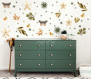 Boho Foliage & Butterfly wall decals - Fabric Nursery Wall Art Decals