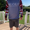 SALE | Freedom Fishing Adult Shirt | Long Sleeve | Red, White and Blue | Brandt Performance