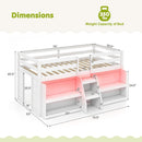 Twin Loft Bed With LED Lights And Durable Build Quality