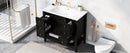 36' Bathroom Vanity with Sink Combo, One Cabinet and Three Drawers, Solid Wood and MDF Board, Black (Old Sku:SY999505AAB)