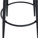 Stylish Ergonomic Bar Chairs Set with Black Breathable Cushions and Metal Legs, 35.5 Inches High, Pack of Two