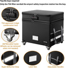 Fireproof File Box With Lock Wheels Rolling Portable