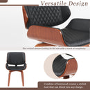 Mid-Century Modern Dining Chair - 360° Swivel(set of 2), PU Leather Upholstery, Ergonomic Design for Kitchen, Office & Dining Room