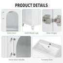 20' Bathroom Vanity with Sink, Bathroom Vanity Cabinet with Two-tier Shelf, Adjustable Shelf, Solid Wood and MDF, White(Old Sku:WF322518AAK)