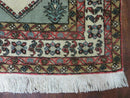 4' X 7' Vintage Handmade Knotted Rug India Caucasian Wool Soft Green Organic